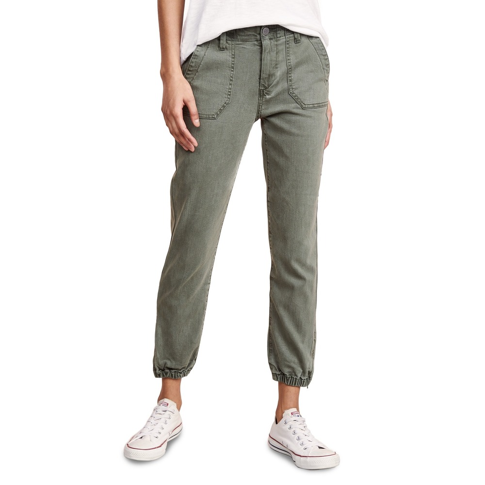 Paige Mayslie Jogger Women 28 Ivy Green Utility Cargo Ankle Zip Slim Fit Pants
